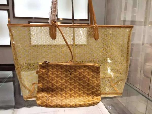 ゴヤール トートバッグ  コピー Yellow GM/ゴヤール GOYARD サンルイ 人気が高い 人気バッグ☆透明 AMALOUIS GM 13